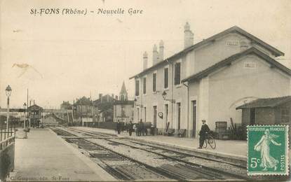 CPA FRANCE 69 "Saint Fons, la gare"