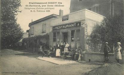 CPA FRANCE 69 "Saint Bernard, par Anse, Restaurant Tabac BIBET fils"