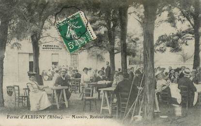 CPA FRANCE 69 "Ferme d'Albigny, Restaurateur MARRON"