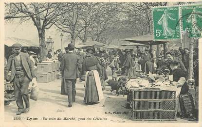 CPA FRANCE 69 "Lyon, un coin du Marché, quai des Célestins"