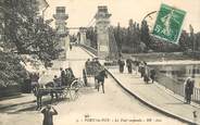 24 Dordogne  CPA  FRANCE 24 "Port Sainte Foy, le pont suspendu"