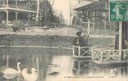  CPA  FRANCE 91 "Verrières, les cygnes sur le lac"