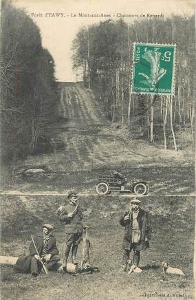  CPA  FRANCE 76 "Forêt d'Eawy, le Mont aux Anes, chasseurs de renards"