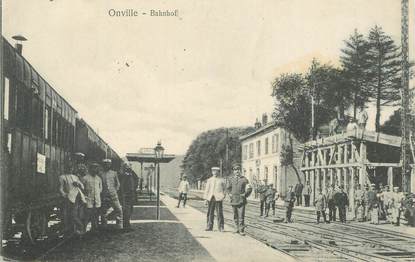  CPA  FRANCE 54 "Onville, la gare" / TRAIN