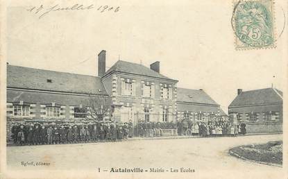  CPA  FRANCE 41 "Autainville, la mairie et les Ecoles"