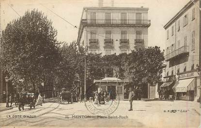  CPA  FRANCE 06 "Menton, la place Saint Roch"