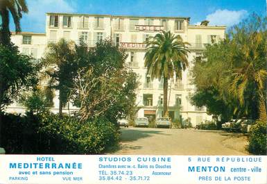  CPSM FRANCE 06 "Menton, Hotel de la Méditerranée"