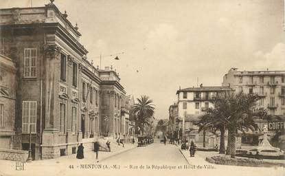  CPA FRANCE 06 "Menton, rue de la République"