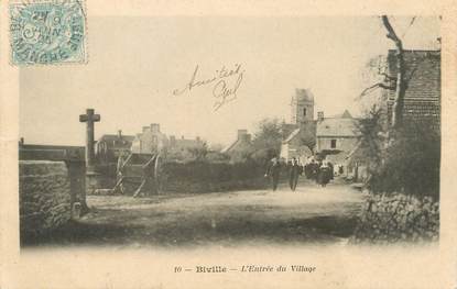 / CPA FRANCE 50 "Biville, l'entrée du village"