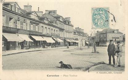 / CPA FRANCE 50 "Carentan, place Vauban"