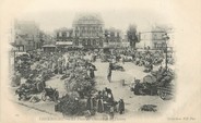 50 Manche / CPA FRANCE 50 "Cherbourg, la place du château et le  théâtre"