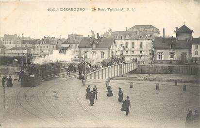 / CPA FRANCE 50 "Cherbourg, le pont tournant" /  TRAMWAY
