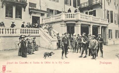 CPA FRANCE 73 "Pralognan, Départ des Touristes et guides de l'Hotel de la Casse"