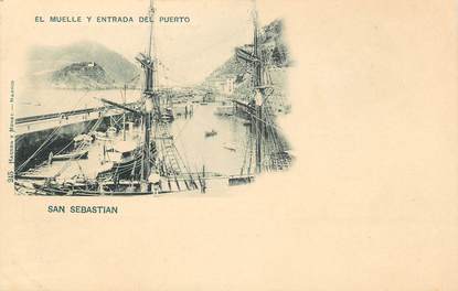 CPA ESPAGNE "San Sebastian, El Muelle y entrada del Puerto"