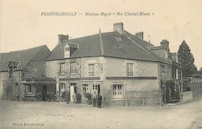 / CPA FRANCE 50 "Pontaubault, maison Rigot au cheval Blanc"