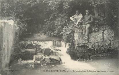 / CPA FRANCE 51 "Bussy Lettrée, la chute d'eau de l'ancien moulin sur la Soude"