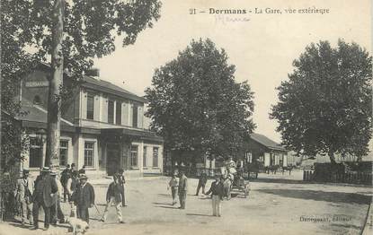 / CPA FRANCE 51 "Dormans, la gare, vue extérieure"