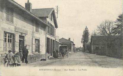 / CPA FRANCE 51 "Courtisols, rue Massez, la poste"