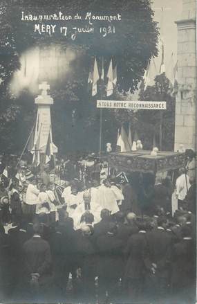  CARTE PHOTO FRANCE 73 "Grésy sur Aix, Inauguration du monument, 1921"