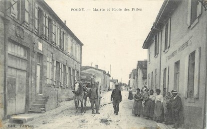 / CPA FRANCE 51 "Pogny, mairie et école des filles"