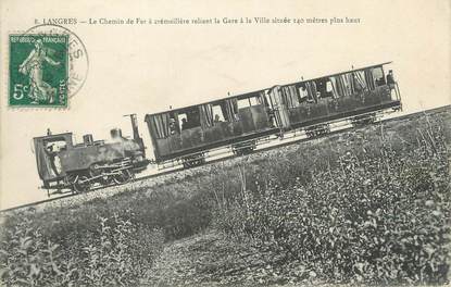 / CPA FRANCE 52 " Langres, le chemin de fer à Crémaillère" / TRAIN