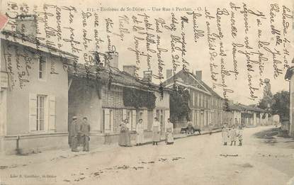 / CPA FRANCE 52 "Environs de Saint Dizier, une rue à Perthes"