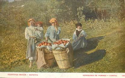 CPA GRECE  "Corfou, vendeuses de pommes"