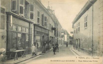   CPA  FRANCE 73  "Saint Genix sur Guiers, rue Hotel de ville"