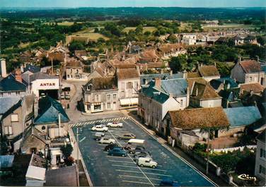 / CPSM FRANCE 72 "Ballon, vue générale aérienne "