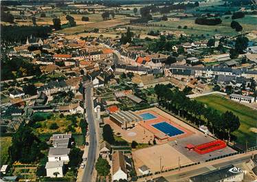 / CPSM FRANCE 72 "Cérans Foulletourte, vue générale aérienne"