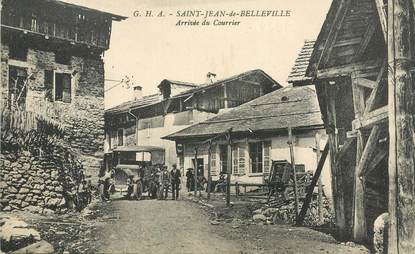   CPA  FRANCE 73 "Saint Jean de Belleville, arrivée du courrier" / BUS