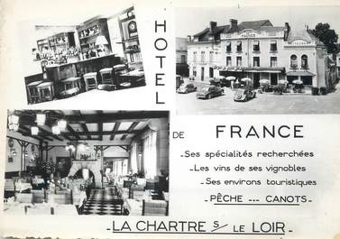 / CPSM FRANCE 72 " La Chartre sur Le Loir, hôtel de France"