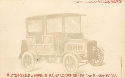  CPA FRANCE 75009  "Paris, Automobile à vapeur, rue Rodier" / CARTE LUMINEUSE