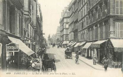  CPA FRANCE 75009  "Paris, la Rue de Clichy"