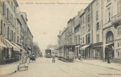 / CPA FRANCE 54 "Nancy, rue des quatre église" / TRAMWAY