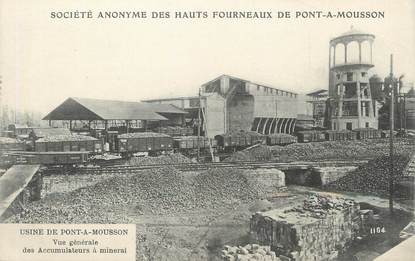 / CPA FRANCE 54 "Pont A Mousson, Société anonyme des Hauts Fourneaux" / MINE