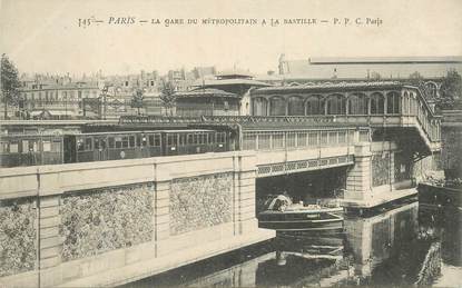  CPA FRANCE 75012 "Paris, Gare du métro à la bastille"