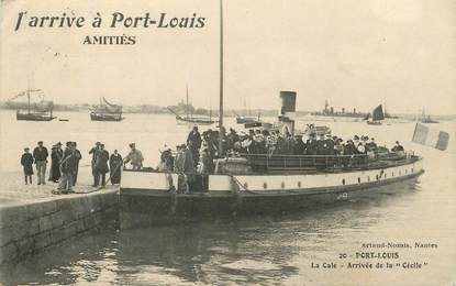 / CPA FRANCE 56 "Port Louis, la cale, arrivée de la Cécile"