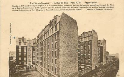   CPA FRANCE 75014"Paris, rue Saint Yves, la Cité du souvenir"