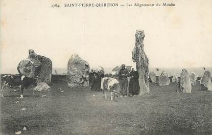/ CPA FRANCE 56 "Saint Pierre Quiberon, les alignements du moulin" / MENHIR