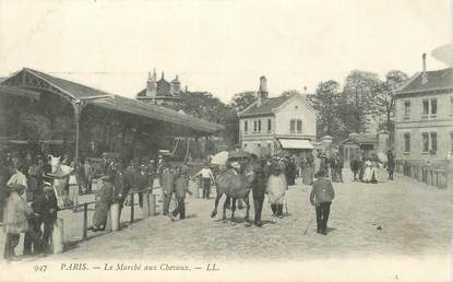   CPA FRANCE 75015 "Paris, le marché aux chevaux"