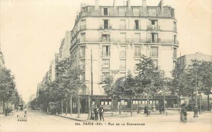    CPA FRANCE 75015 "Paris, la rue de la Convention" / BANQUE Société générale