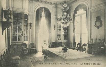 CPA FRANCE 75016 "Paris, Rue de la Faisanderie, la salle à manger"