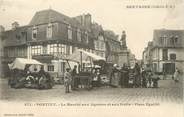 56 Morbihan / CPA FRANCE 56 "Pontivy, le marché aux légumes et aux fruits, place Egalité"