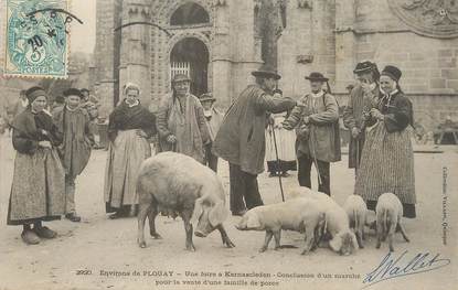 / CPA FRANCE 56 "Environs de Plouay, une foire à Kernascleden"