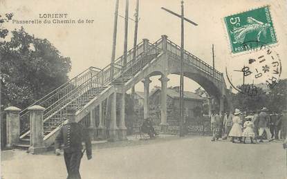 / CPA FRANCE 56 "Lorient, passerelle du chemin de fer"