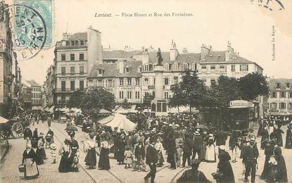 / CPA FRANCE 56 "Lorient, place Bisson et rue des Fontaines"