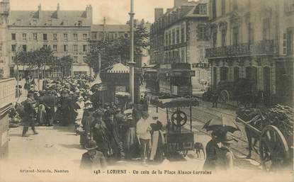 / CPA FRANCE 56 "Lorient, un coin de la place Alsace Lorraine"