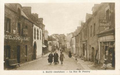 / CPA FRANCE 56 "Baud, la rue de Pontivy"