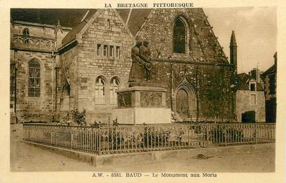 / CPA FRANCE 56 "Baud, le monument aux morts"